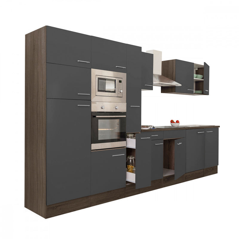 Yorki 360 konyhabútor yorki tölgy korpusz,selyemfényű antracit fronttal