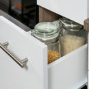 Yorki 360 konyhabútor yorki tölgy korpusz,selyemfényű fehér fronttal