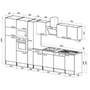 Yorki 370 konyhabútor fehér korpusz,selyemfényű antracit fronttal