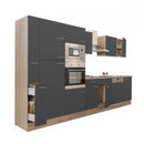 Yorki 370 konyhabútor sonoma tölgy korpusz,selyemfényű antracit fronttal