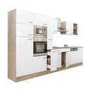 Yorki 370 konyhabútor sonoma tölgy korpusz,selyemfényű fehér fronttal