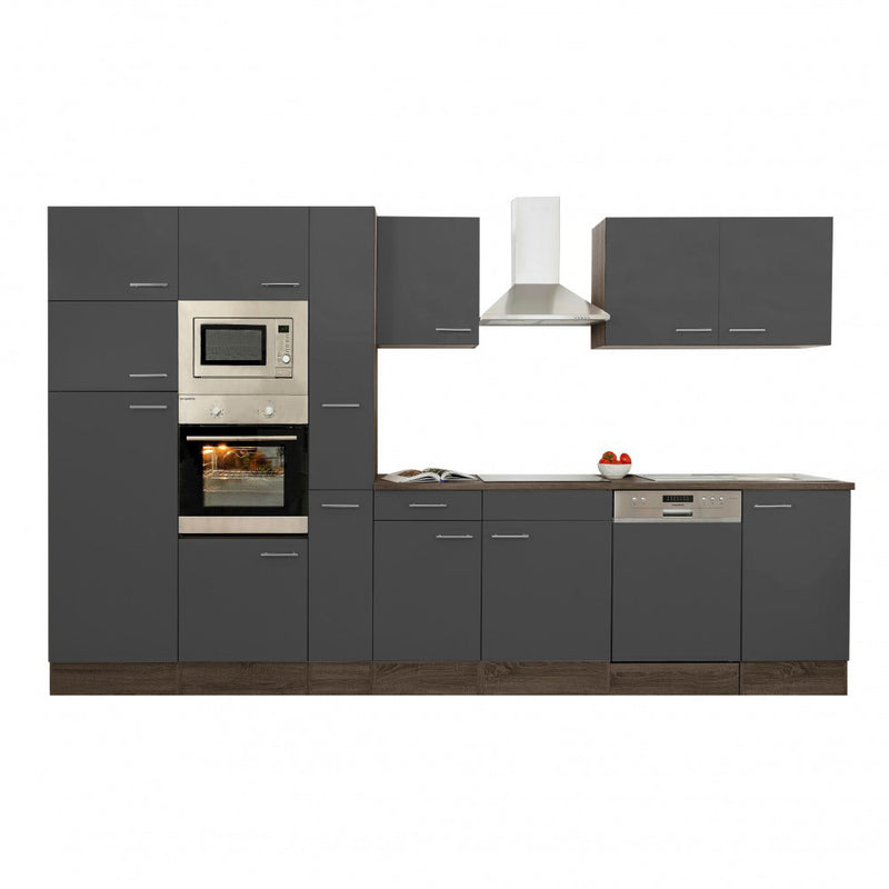 Yorki 370 konyhabútor yorki tölgy korpusz,selyemfényű antracit fronttal