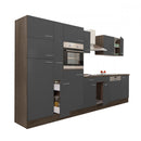 Yorki 370 konyhabútor yorki tölgy korpusz,selyemfényű antracit fronttal