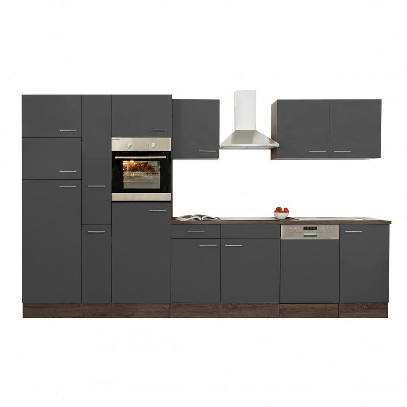 Yorki 370 konyhabútor yorki tölgy korpusz,selyemfényű antracit fronttal