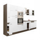 Yorki 370 konyhabútor yorki tölgy korpusz,selyemfényű fehér fronttal