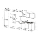 Yorki 420 konyhabútor fehér korpusz,selyemfényű fehér fronttal felülfagyasztós hűtős szekrénnyel