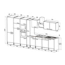 Yorki 430 konyhabútor fehér korpusz,selyemfényű fehér fronttal felülfagyasztós hűtős szekrénnyel