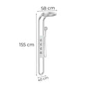 Aquajet hidromasszázs zuhanypanel króm