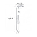 Aquajet hidromasszázs zuhanypanel fehér