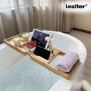 Állítható fürdőkád tálca bambusz