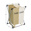 Szövet szennyestartó kosár, bézs/barna, LAUNDRY NEW TYP 2