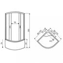 Lava 80 íves mélytálcás zuhanykabin