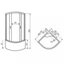 Lava 90 íves mélytálcás zuhanykabin