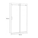 Bold görgős zuhanyajtó 120x195 cm fekete