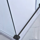 Bold-in 80x100 cm aszimmetrikus zuhanykabin zuhanytálca nélkül fekete