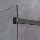 Bold-in 80x100 cm aszimmetrikus zuhanykabin zuhanytálca nélkül fekete