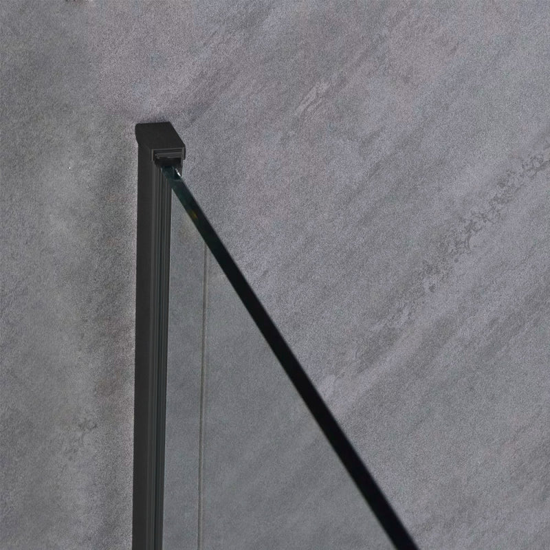 Bold-in 80x100 cm aszimmetrikus zuhanykabin zuhanytálca nélkül fekete