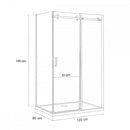 Bold-in aszimmetrikus zuhanykabin 80x120 cm