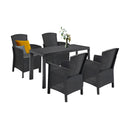 Hellma 4+1 kerti bútor garnitúra szett grafit