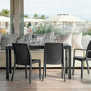 Hella műanyag kerti asztal grafit