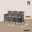 Lima 3 üléses kerti kanapé grafit