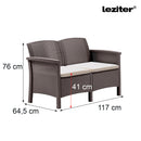 Venus 2 üléses kerti kanapé cappuccino