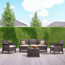 Venus 5 személyes kerti bútor garnitúra cappuccino