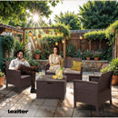 Venus 4 személyes kerti bútor garnitúra barna