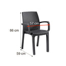 Verdi műanyag kerti szék grafit