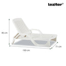 Miami napozóágy fehér