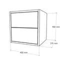 Boxie 2 fiókos fali szekrény 40x40x37 cm fehér