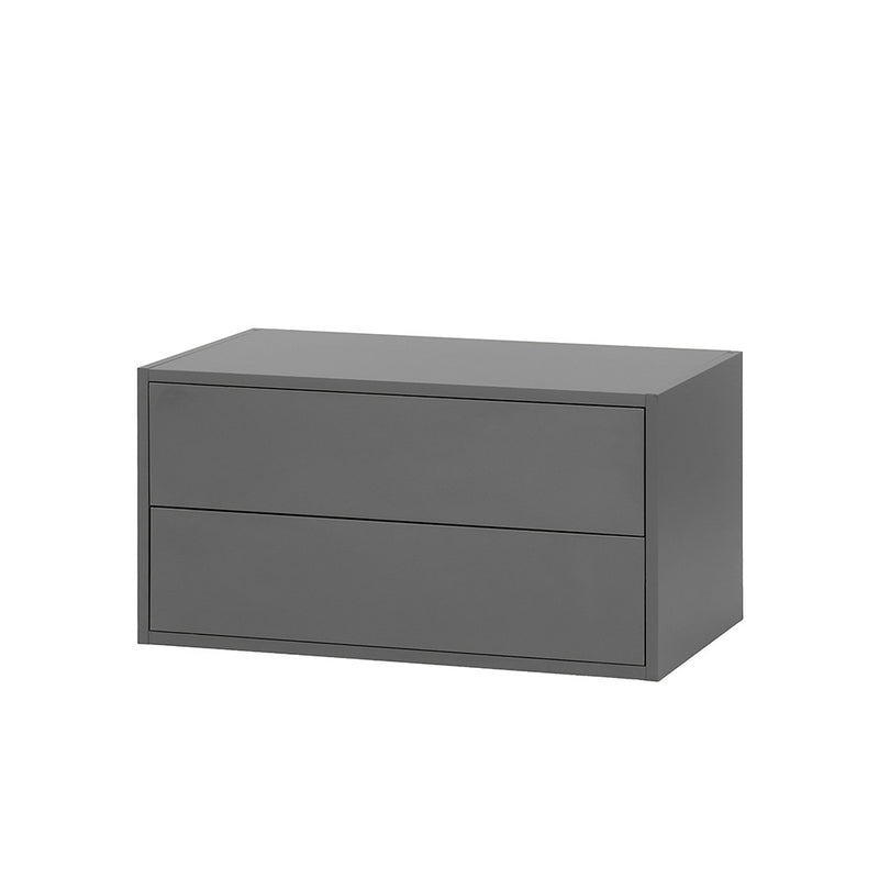 Boxie 2 fiókos fali szekrény 40x80x37 cm antracit