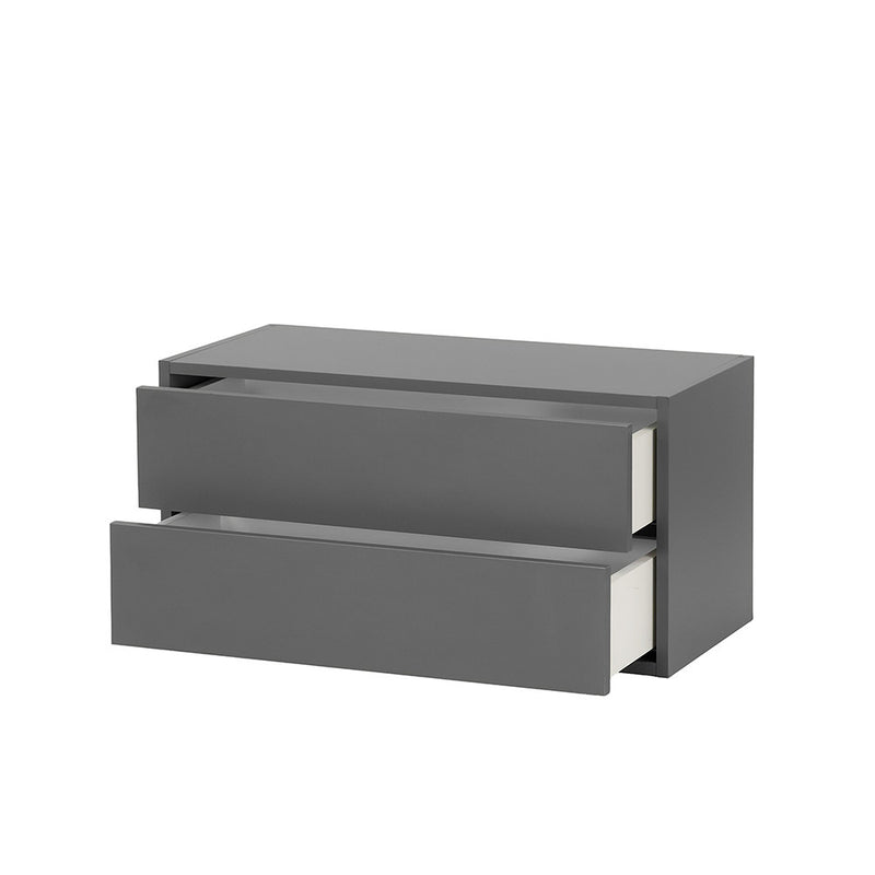 Boxie 2 fiókos fali szekrény 40x80x37 cm antracit