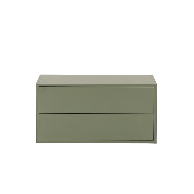 Boxie 2 fiókos fali szekrény 40x80x37 cm zöld