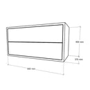 Boxie 2 fiókos fali szekrény 40x80x37 cm zöld