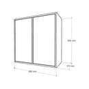 Boxie 2 ajtós fali szekrény 80x80x37 cm pink