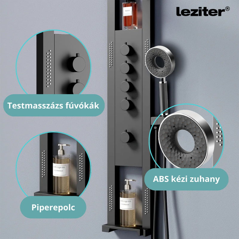 Luxory hidromasszázs zuhanypanel szürke
