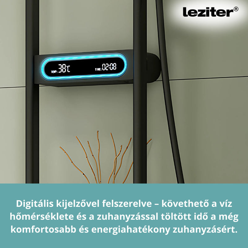 Tropic digitális zuhanyszett termosztátos csapteleppel fekete