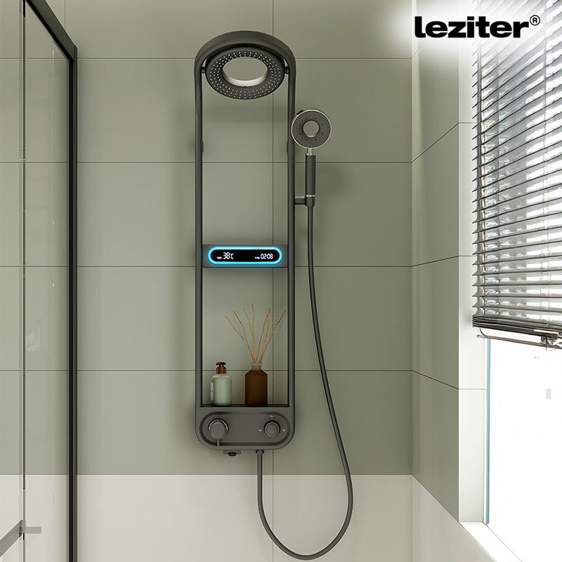 Tropic digitális zuhanyszett termosztátos csapteleppel szürke