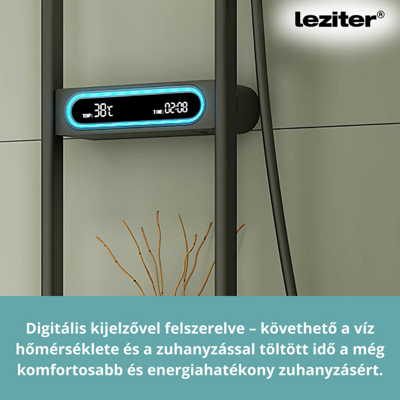 Tropic digitális zuhanyszett termosztátos csapteleppel szürke