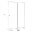 Elte duplagörgős zuhanyajtó 120x195 cm