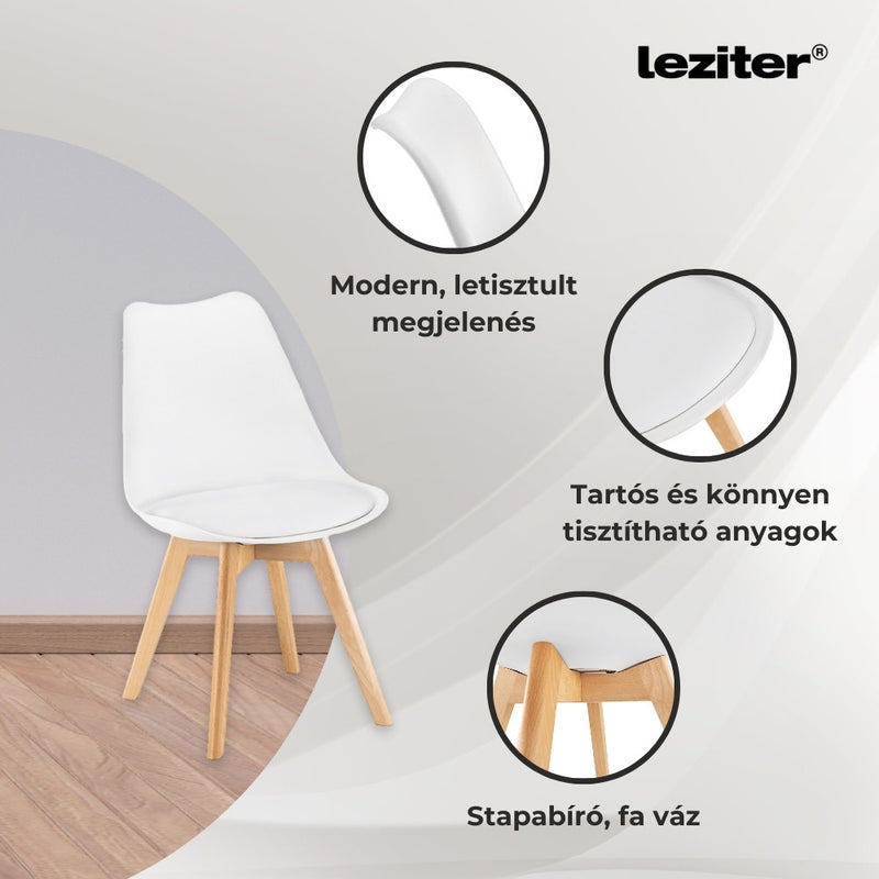 Ravena 6+1 étkező garnitúra fehér-fehér