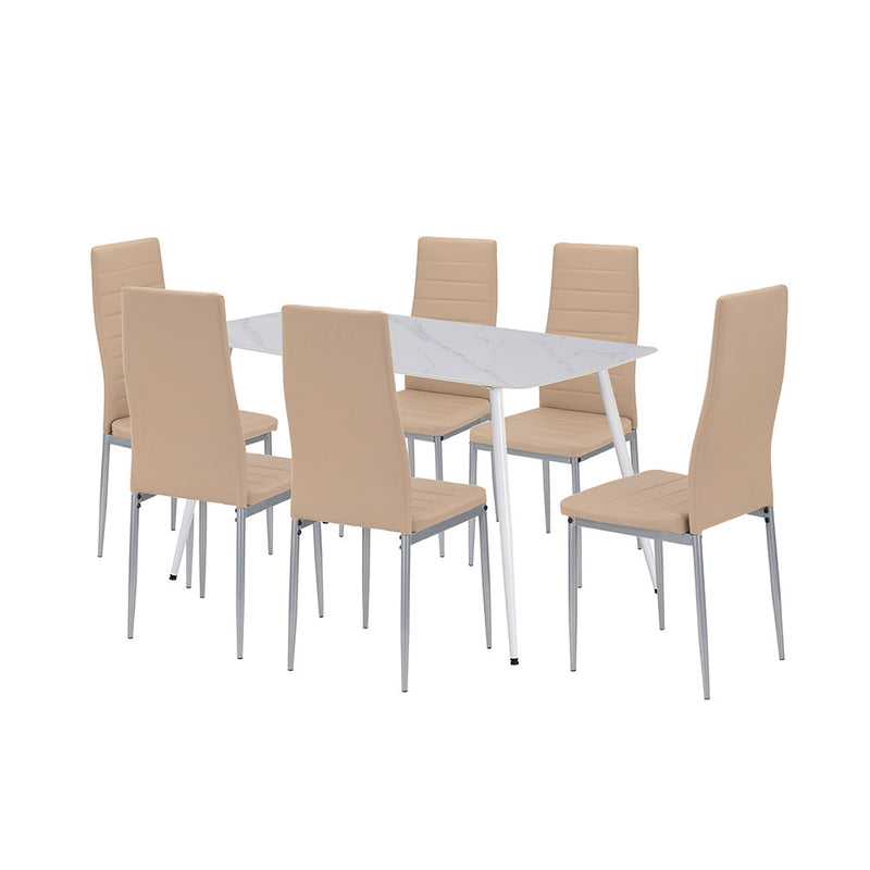 Renton 6+1 étkező garnitúra bézs-szürke