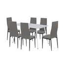 Renton 6+1 étkező garnitúra szürke-fekete