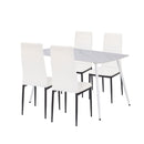 Renton 4+1 étkező garnitúra fehér-fekete