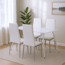 Renton 4+1 étkező garnitúra fehér-szürke