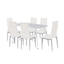 Renton 6+1 étkező garnitúra fehér-szürke