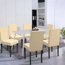 Megan 6+1 étkező garnitúra fehér-bézs