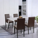 Megan 4+1 étkező garnitúra fehér-barna