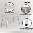 Megan 6+1 étkező garnitúra fehér-szürke